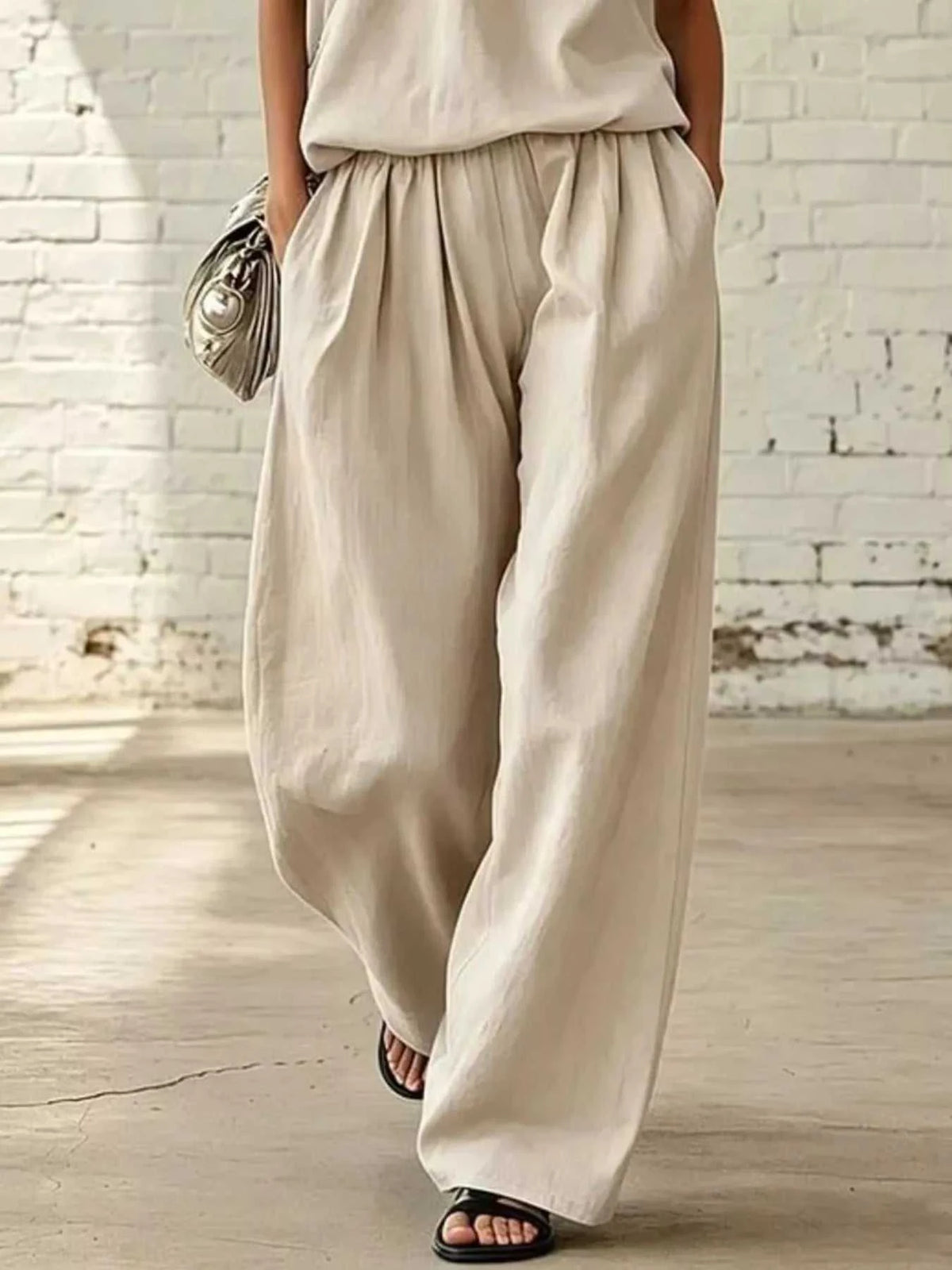 Full Size Sleeveless Top and Wide-Leg Pants Set Plus Size 101001393888731 42 Affordable Fashion Under $100 Jerry's Apparel 
