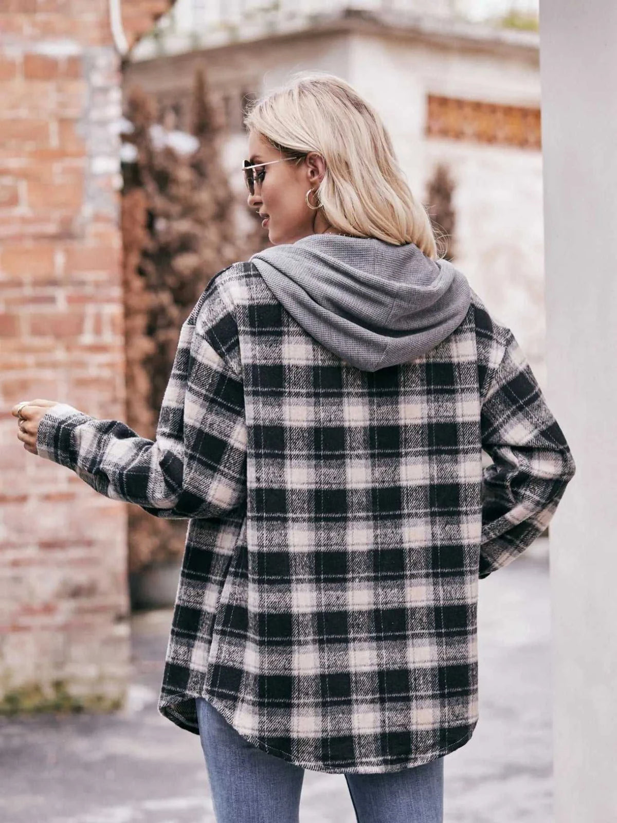 Oversized Plaid Button Up Shacket 100100074094768 50 Affordable Fashion Under $100 Jerry's Apparel 