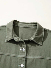 Patched Pocket Collared Button Front Boyfriend Denim Jacket 100100355837828 73 Affordable Fashion Under $100 Jerry's Apparel 