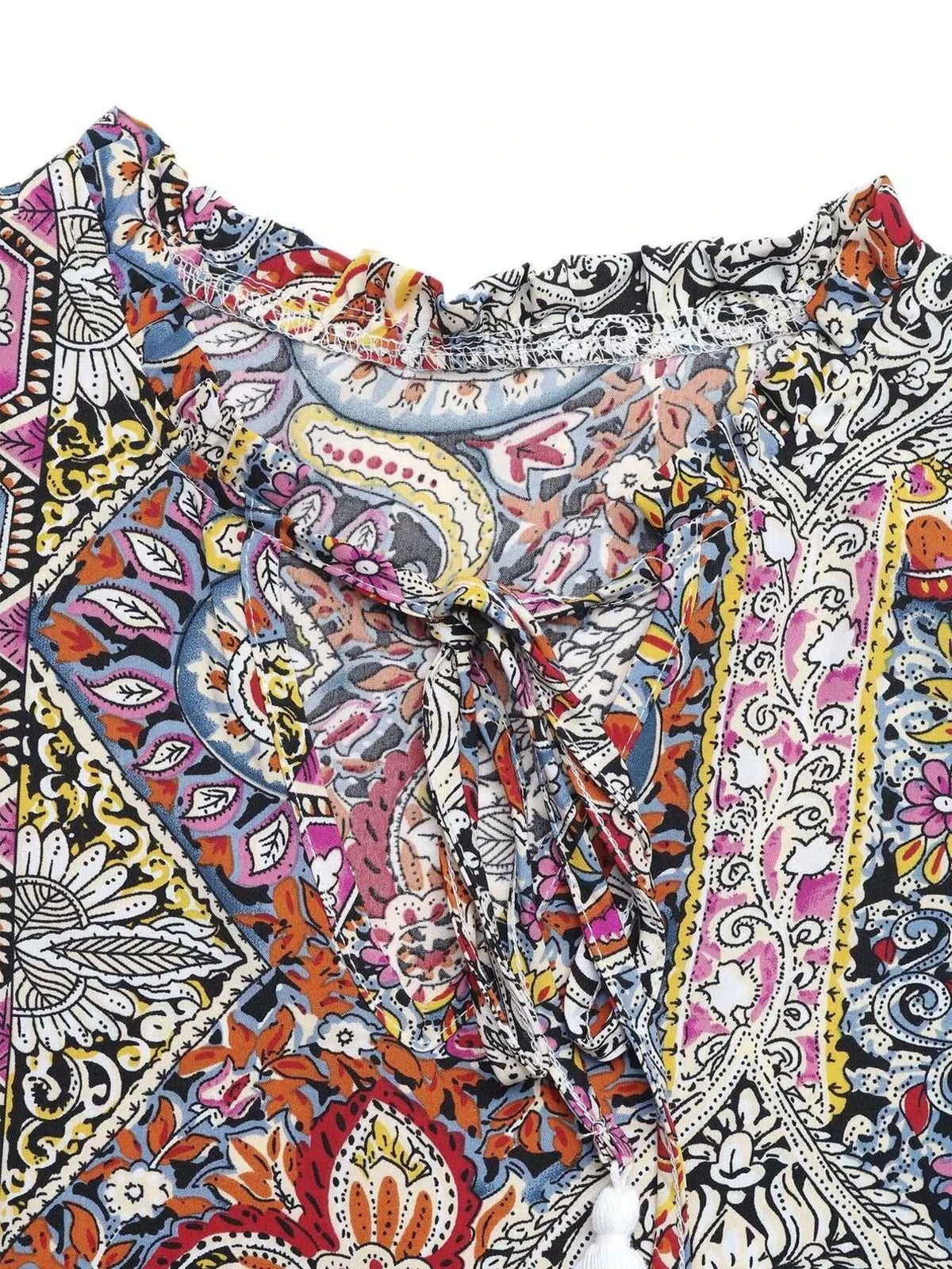 Paisley Print Tie Neck Sleeveless Midi Dress 100100431959174 36 Affordable Fashion Under $100 Jerry's Apparel 