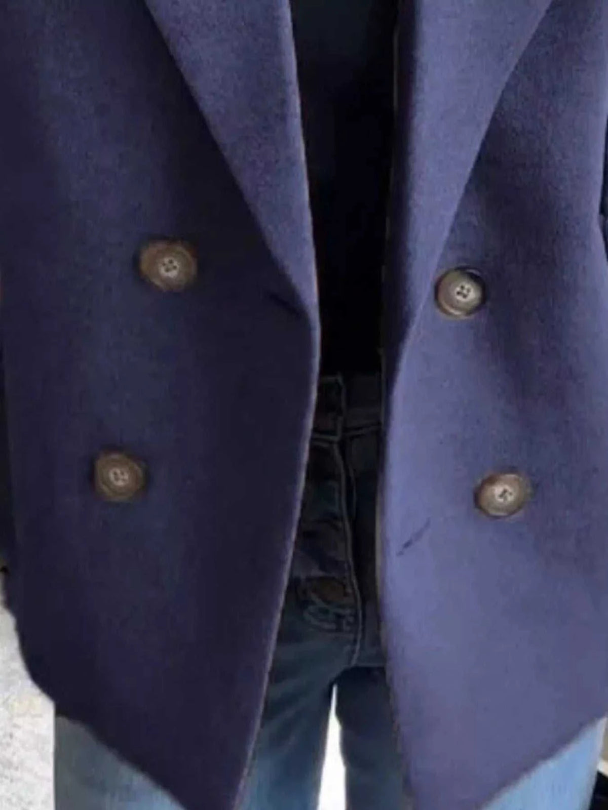 Full Size Knitted Sleeve Wool Blend Double-Breasted Blazer Plus Size 100100695520527 42 Affordable Fashion Under $100 Jerry's Apparel 