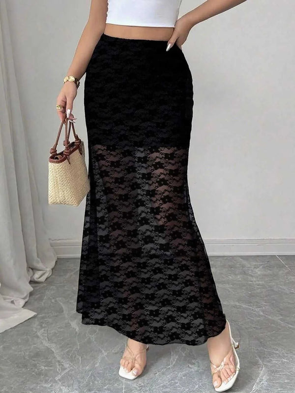 Plus Size Elegant Lace Mermaid Sheer Skirt 100100690197262 41 Affordable Fashion Under $100 Jerry's Apparel 