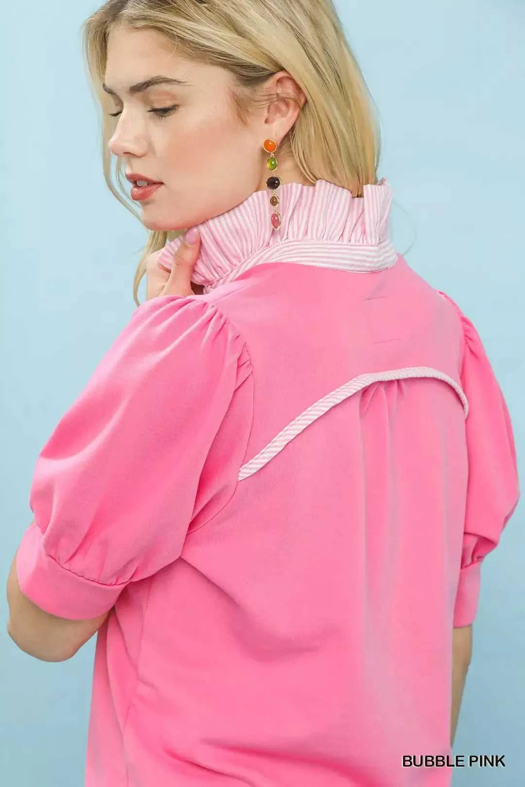 Umgee Striped Collar Popover Top 100100646281694 45 Affordable Fashion Under $100 Jerry's Apparel 
