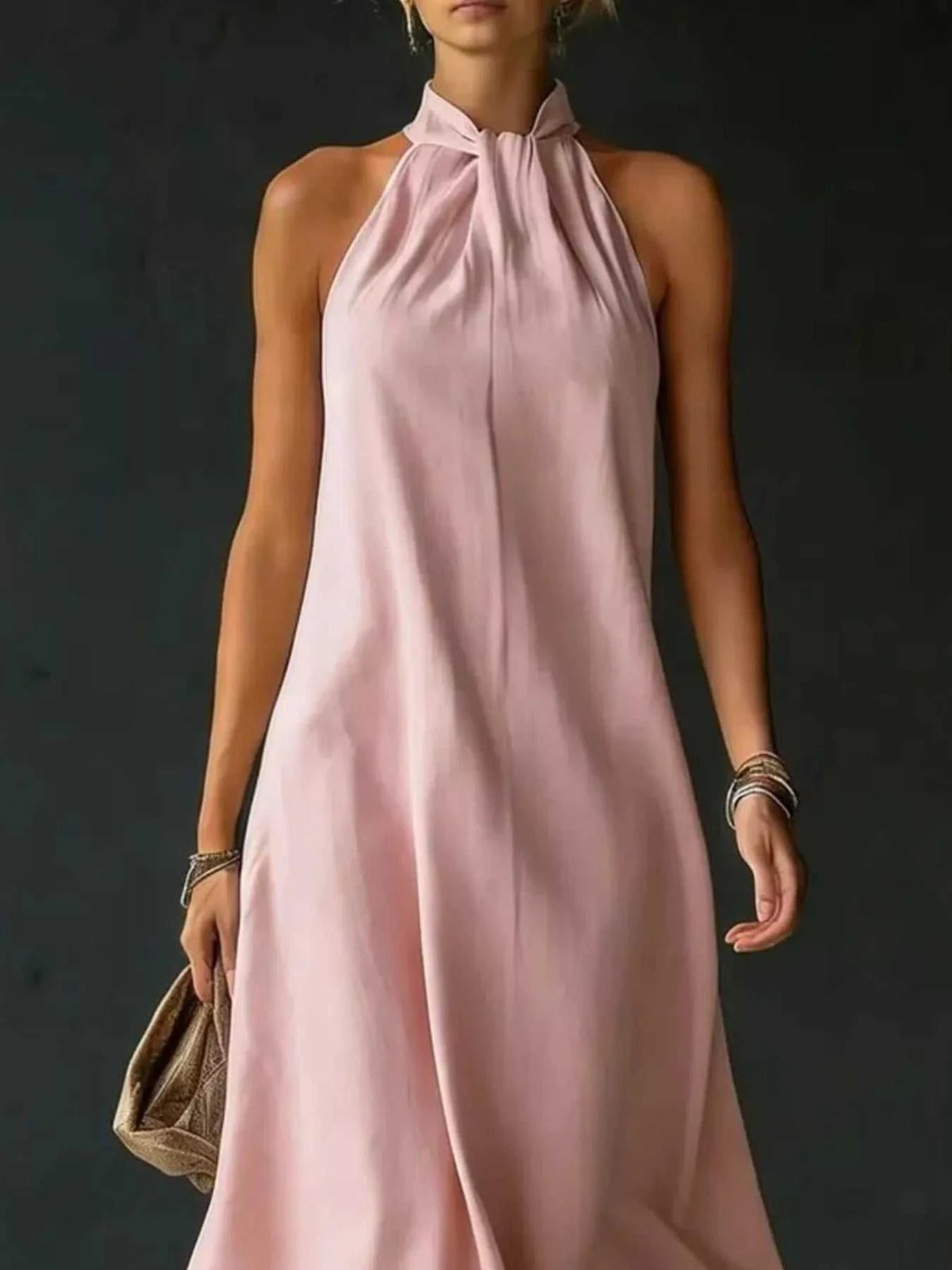 Full Size Halter Neck Maxi Dress Plus Size 100100987148992 32 Affordable Fashion Under $100 Jerry's Apparel 