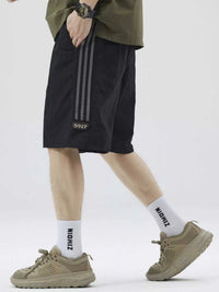 Men's Full Size Casual Loose-Fit Drawstring Shorts with Stripe Detail Plus Size 100400272333999 54 Affordable Fashion Under $100 Jerry's Apparel 