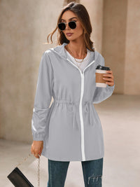 Ivy Lane Outdoor Waterproof Long Sleeve Hooded Windbreaker