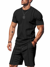 Men's Full Size Round Neck Short Sleeve Top and Shorts Set Plus Size 100400175201251 33 Affordable Fashion Under $100 Jerry's Apparel 