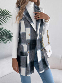 Plaid Double-Breasted Vest Coat 100100895699869 38 Affordable Fashion Under $100 Jerry's Apparel 