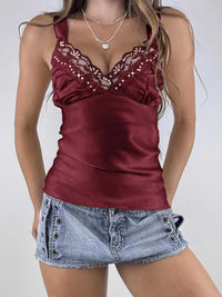 Lace Trim V-Neck Cami Top 100100603481340 40 Affordable Fashion Under $100 Jerry's Apparel 