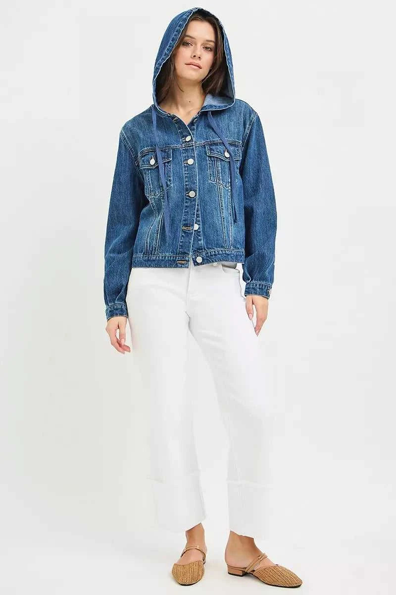 RISEN Basic Denim Jacket with Hoodie 100100918701266 72 Affordable Fashion Under $100 Jerry's Apparel 