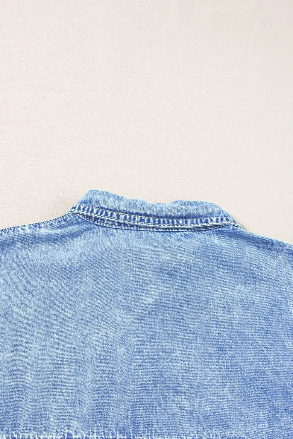 Oversized Button Down Denim Shirt Dress