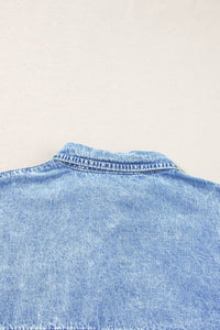 Oversized Button Down Denim Shirt Dress