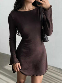Long-Sleeve Waffle Knit Bodycon Mini Dress 101001131239554 32 Affordable Fashion Under $100 Jerry's Apparel 
