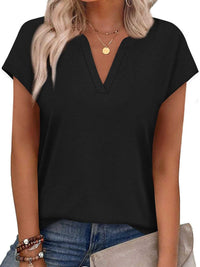 Notched Short Sleeve T-Shirt 100100058945563 25 Affordable Fashion Under $100 Jerry's Apparel 