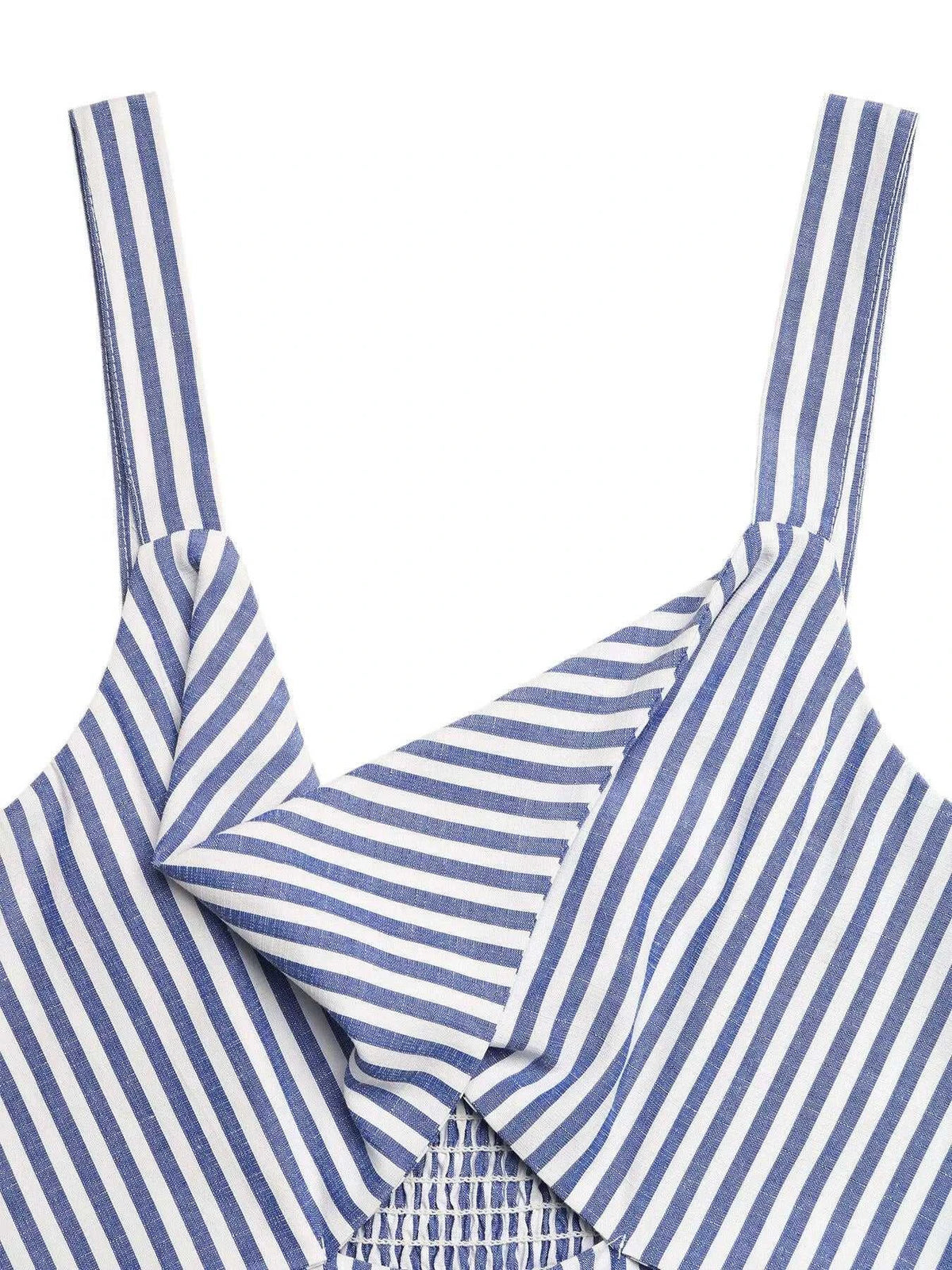 Striped Cutout Knot Front Wide Leg Jumpsuit 100100598829835 42 Affordable Fashion Under $100 Jerry's Apparel 