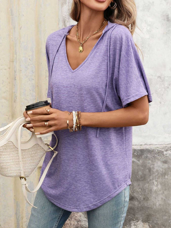 Casual Short Sleeve Hooded T-Shirt 100100788252140 27 Affordable Fashion Under $100 Jerry's Apparel 
