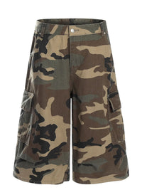 Men's Oversized Camouflage Cargo Shorts