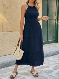 Tie Back Tiered Midi Dress 100100385871769 36 Women's Midi Dress Affordable Boutique Dresses Under $50 Jerry's Apparel 