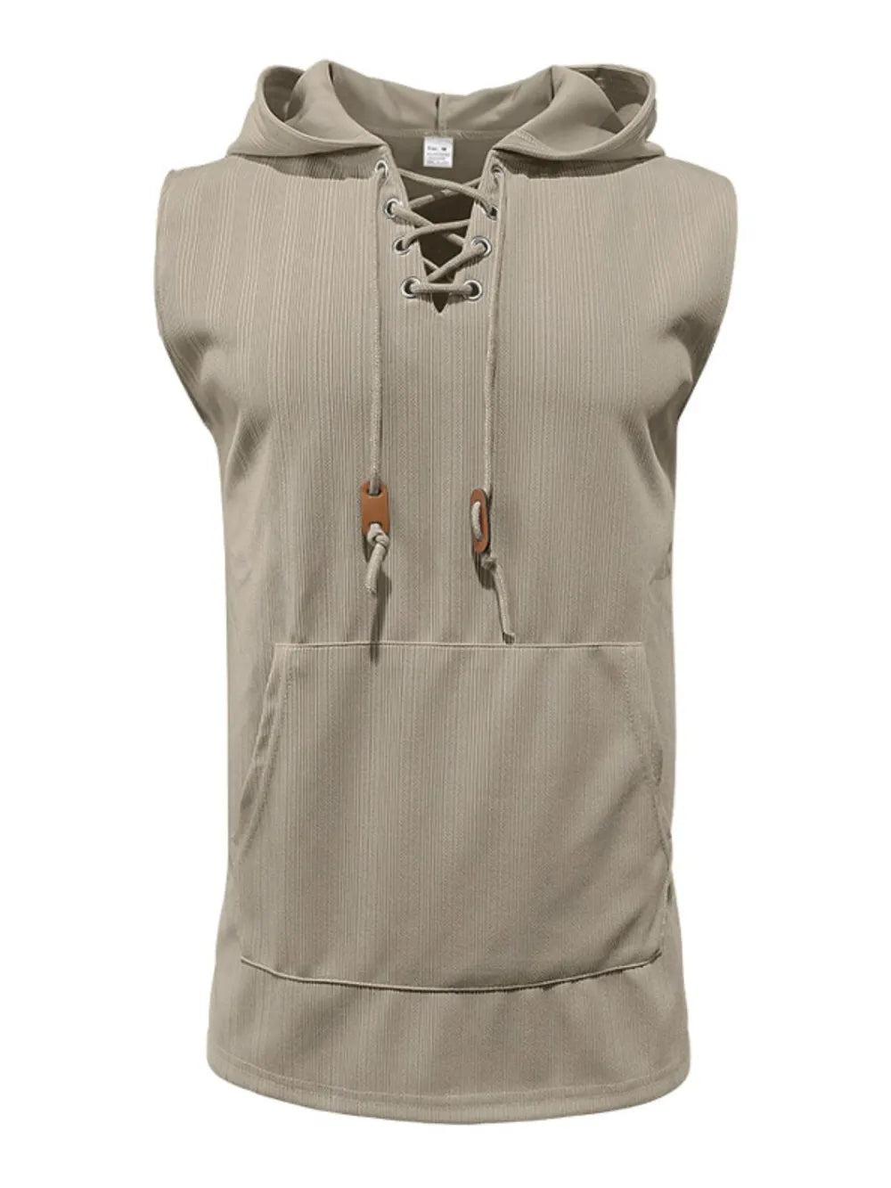 Men's Lace Up Hooded Top