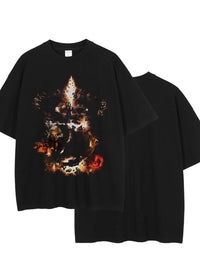 Men's Graphic Round Neck Half Sleeve T-Shirt