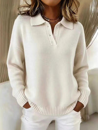 Full Size Button Detail Dropped Shoulder Sweater Plus Size 101002359418175 39 Affordable Fashion Under $100 Jerry's Apparel 