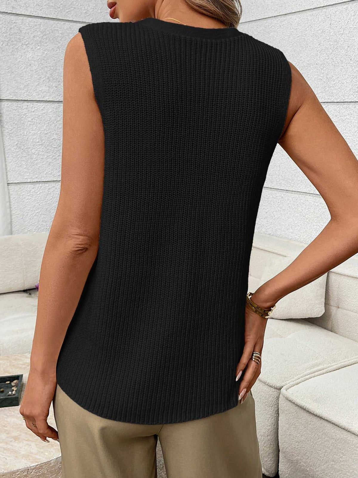 Button-Down Knit Sweater Vest 100100407223326 37 Affordable Fashion Under $100 Jerry's Apparel 