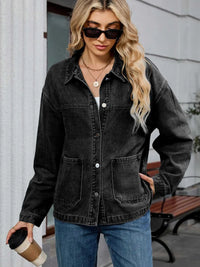 Washed Oversized Button Down Denim Jacket 100100406809347 62 Affordable Fashion Under $100 Jerry's Apparel 