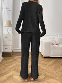 Ribbed Long Sleeve Top and Pants Lounge Set 100100460626810 43 Affordable Fashion Under $100 Jerry's Apparel 