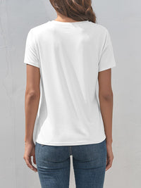 Graphic Round Neck Short Sleeve T-Shirt