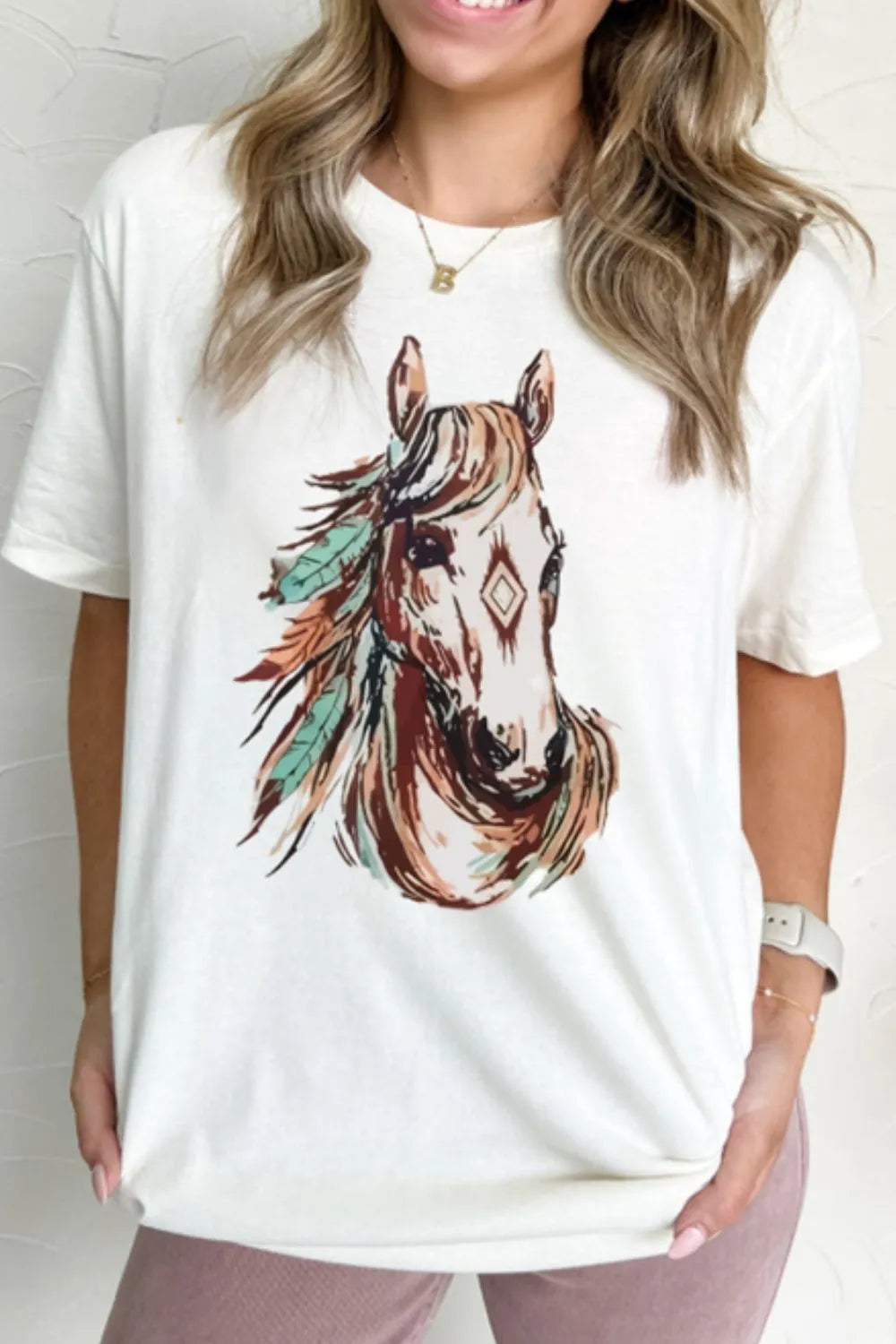Western Aztec Horse Graphic Tee