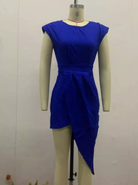 Full Size Elegant Asymmetrical Backless Pleated Dress Plus Size 101001993790464 70 Affordable Fashion Under $100 Jerry's Apparel 