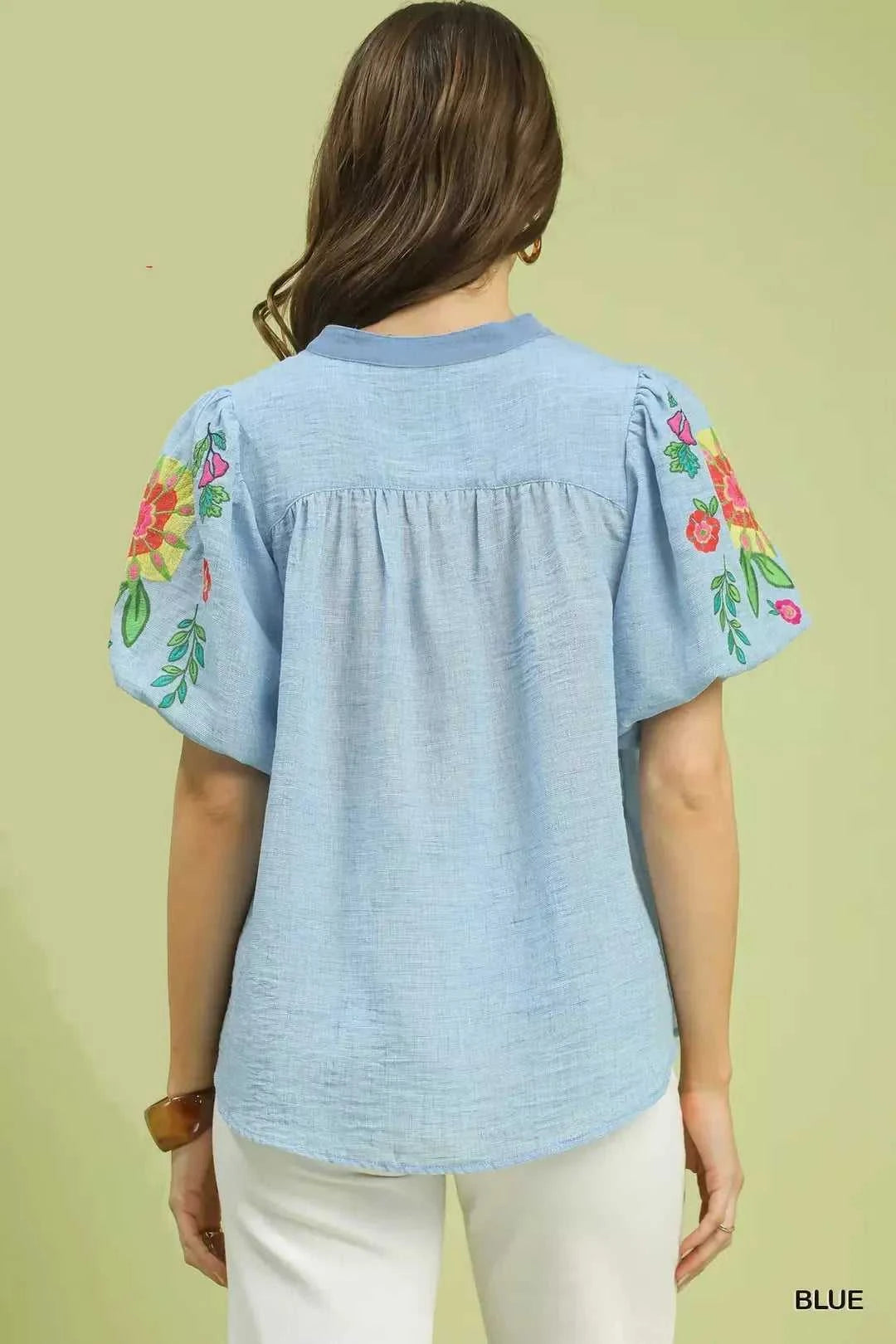 Umgee Embroidered Puff Sleeve Top 100100345841904 55 Affordable Fashion Under $100 Jerry's Apparel 