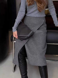 High-Waisted Wrap Midi Skirt 100100261202518 49 Affordable Fashion Under $100 Jerry's Apparel 