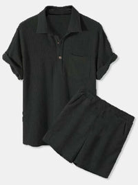 Men's Full Size Button Detail Short Sleeve Top and Shorts Set Plus Size 100400135829781 40 Affordable Fashion Under $100 Jerry's Apparel 