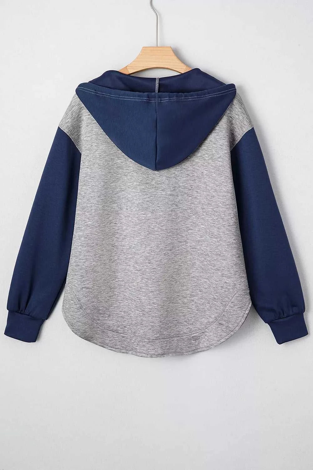 Color Block Patchwork V Neck Drawstring Hoodie 100100002533763 54 Affordable Fashion Under $100 Jerry's Apparel 
