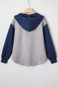 Color Block Patchwork V Neck Drawstring Hoodie 100100002533763 54 Affordable Fashion Under $100 Jerry's Apparel 