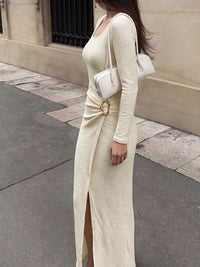 Elegant Long Sleeve Ruched Midi Dress 100100194459555 34 Affordable Fashion Under $100 Jerry's Apparel 