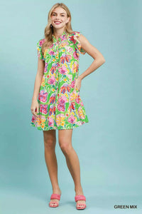Umgee Floral Ruffle Mini Dress 100100620041151 60 Affordable Fashion Under $100 Jerry's Apparel 