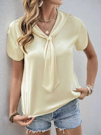 Satin Short Sleeve Blouse 100100575131991 20 Affordable Fashion Under $100 Jerry's Apparel 