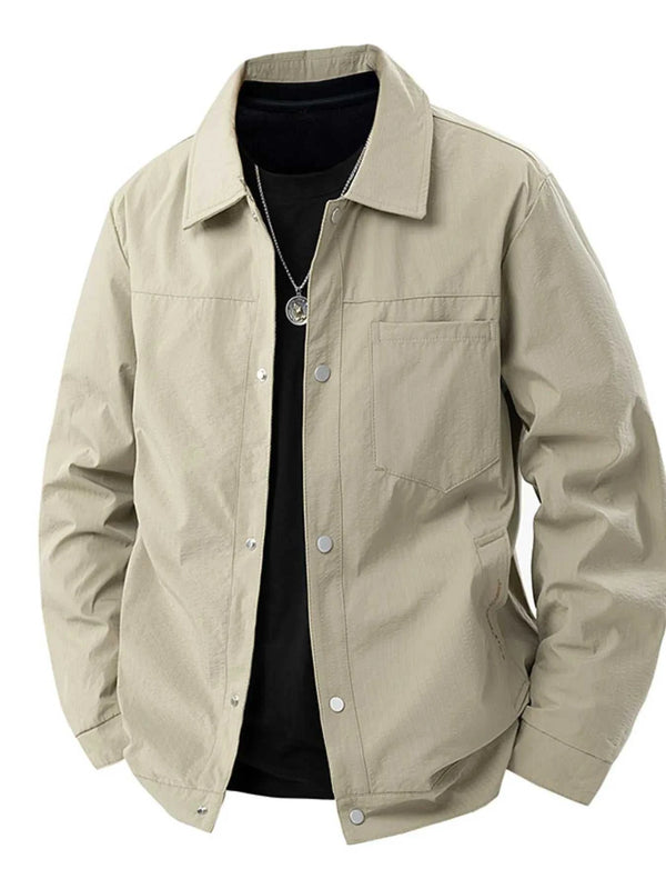 Men's Plus Size Lightweight Snap-Down Jacket 100400025740346 79 Affordable Fashion Under $100 Jerry's Apparel 