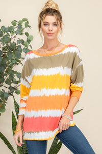 Full Size Striped Long Sleeve T-Shirt