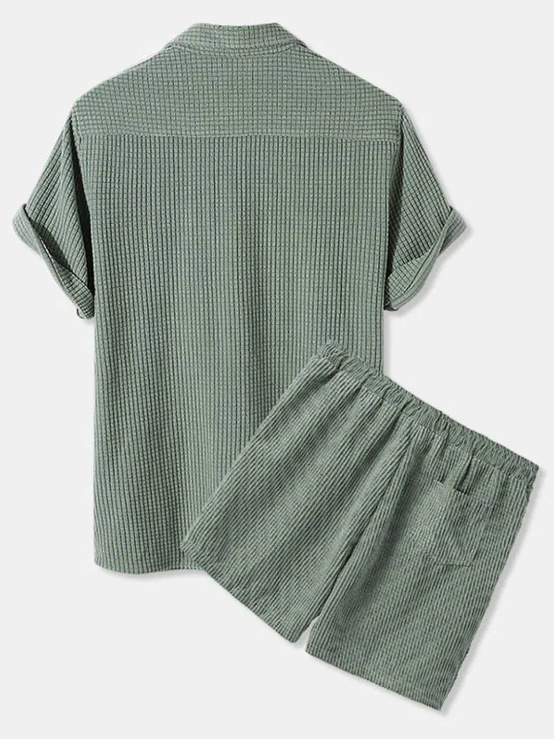 Men's Full Size Button Detail Short Sleeve Top and Shorts Set Plus Size 100400135829781 40 Affordable Fashion Under $100 Jerry's Apparel 