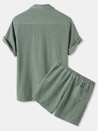 Men's Full Size Button Detail Short Sleeve Top and Shorts Set Plus Size 100400135829781 40 Affordable Fashion Under $100 Jerry's Apparel 