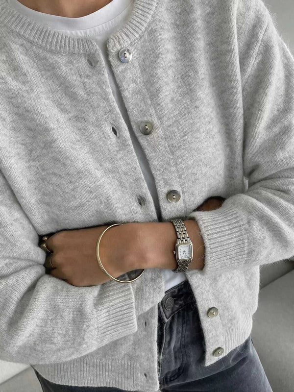 Crew Neck Button-Down Cardigan 101002555509237 56 Affordable Fashion Under $100 Jerry's Apparel 
