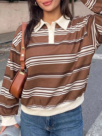 Striped Dropped Shoulder Sweatshirt 100100762570842 33 Affordable Fashion Under $100 Jerry's Apparel 