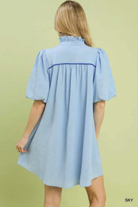 Umgee Seersucker Puff Sleeve Dress 100100676311022 51 Affordable Fashion Under $100 Jerry's Apparel 