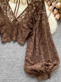 Lace Tie Back Long Sleeve Top 100100430044315 33 Affordable Fashion Under $100 Jerry's Apparel 
