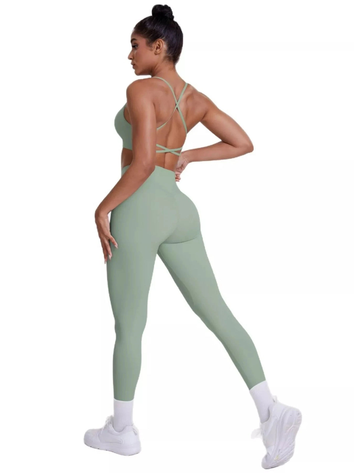 Criss-Cross Back Cami and Leggings Active Set 101006319091881 80 Affordable Fashion Under $100 Jerry's Apparel 