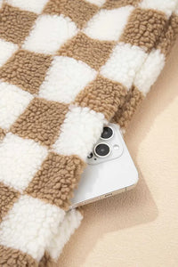 Checkered Sherpa Oversized Button Up Jacket 100100355171838 60 Affordable Fashion Under $100 Jerry's Apparel 