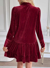 Velvet Tie Front Tiered Mini Dress 100100994495878 52 Affordable Fashion Under $100 Jerry's Apparel 
